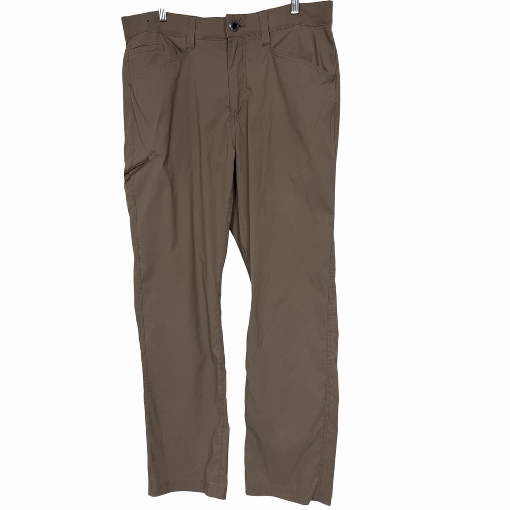 Orvis Mens 34x30 Stretch Hiking Pants Tan Outdoor Travel Fishing Lightweight